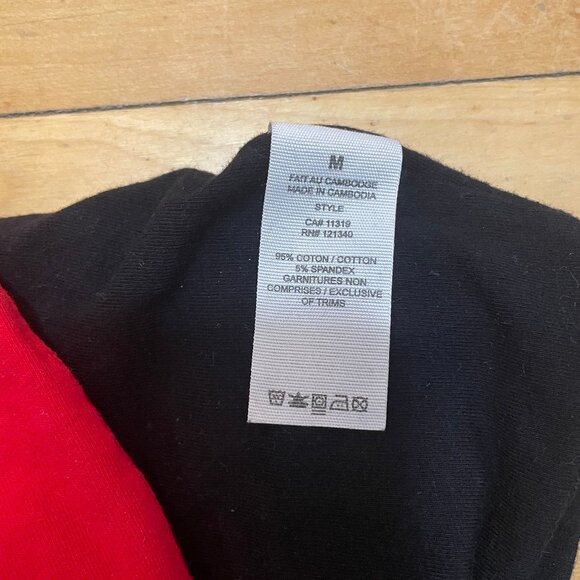 Set of 2 Red & Black Tube Crop Tops - Picture 4 of 4